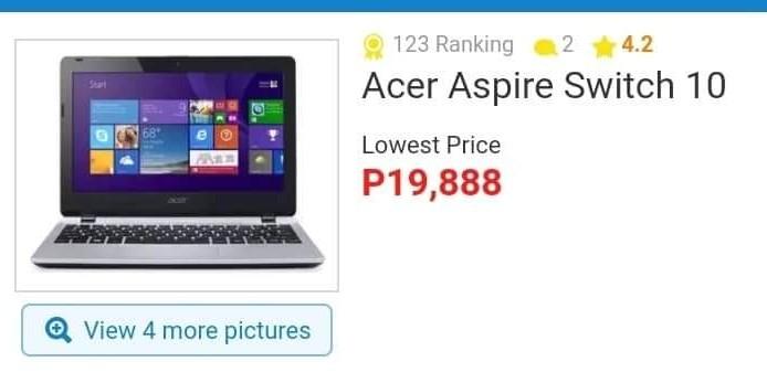 Acer Aspire Switch 10 (Category: Laptops & Notebooks) located in Cebu City. Submitted by authenticcebu (Listing ID 1058964256, Image 3). Description: Acer Aspire Switch 10(bought in Japan) Perfect for online classes and basic work tasks Looks new, used for few months only *need ra plug in sa outlet when using Selling for 5k only last price Loc: Juana Osmeña Cebu City.
