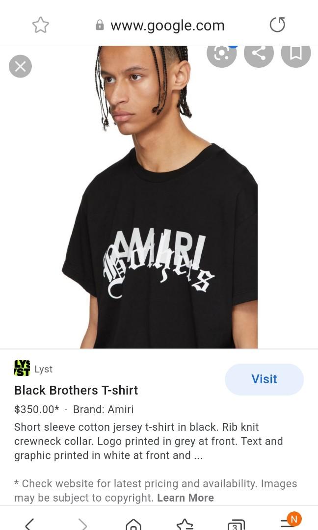 Amiri Brothers Designer Tee - Size S 
