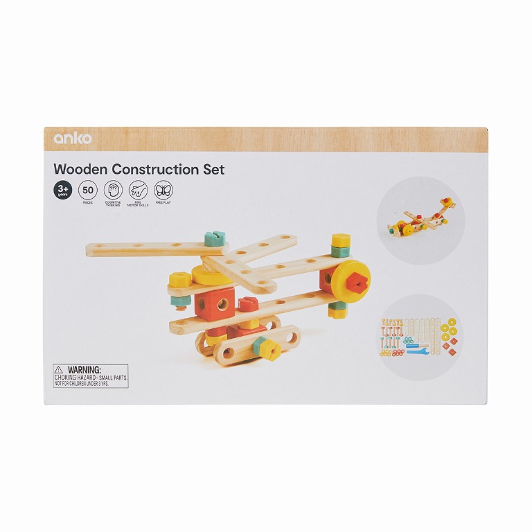 Wooden construction set kmart deals