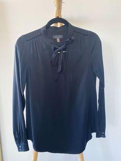 AYR Size XS The Crane blouse with tie in black