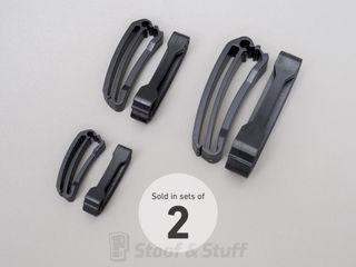 Bag Strap Clip Organiser 2-Pack 25mm 38mm 50mm [ Black Tape Keeper ]
