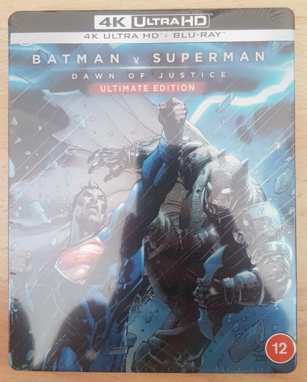 BATMAN V SUPERMAN DAWN OF JUSTICE 4K ULTRA HD + STANDARD BLU RAY 2 DISC STEELBOOK  BLU RAY NEW ORIGINAL REGION FREE, Hobbies & Toys, Music & Media, CDs & DVDs  on Carousell