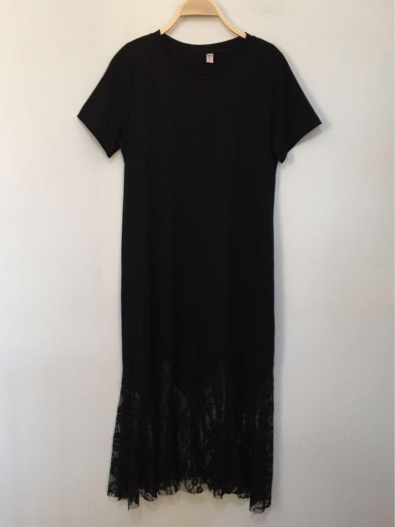 Black Lace Hem Dress (Category: Dresses) located in Bacolod City. Submitted by lookgoodforlessph (Listing ID 1058822380, Image 1). Description: Fits Semi L Length - 44 inches.