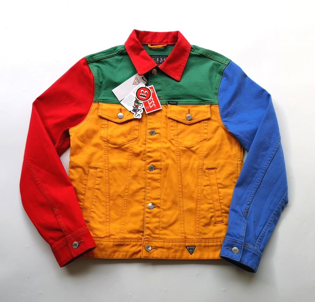 Guess color block denim jacket outlet