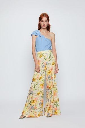 Zara printed palazzo trousers Clearance