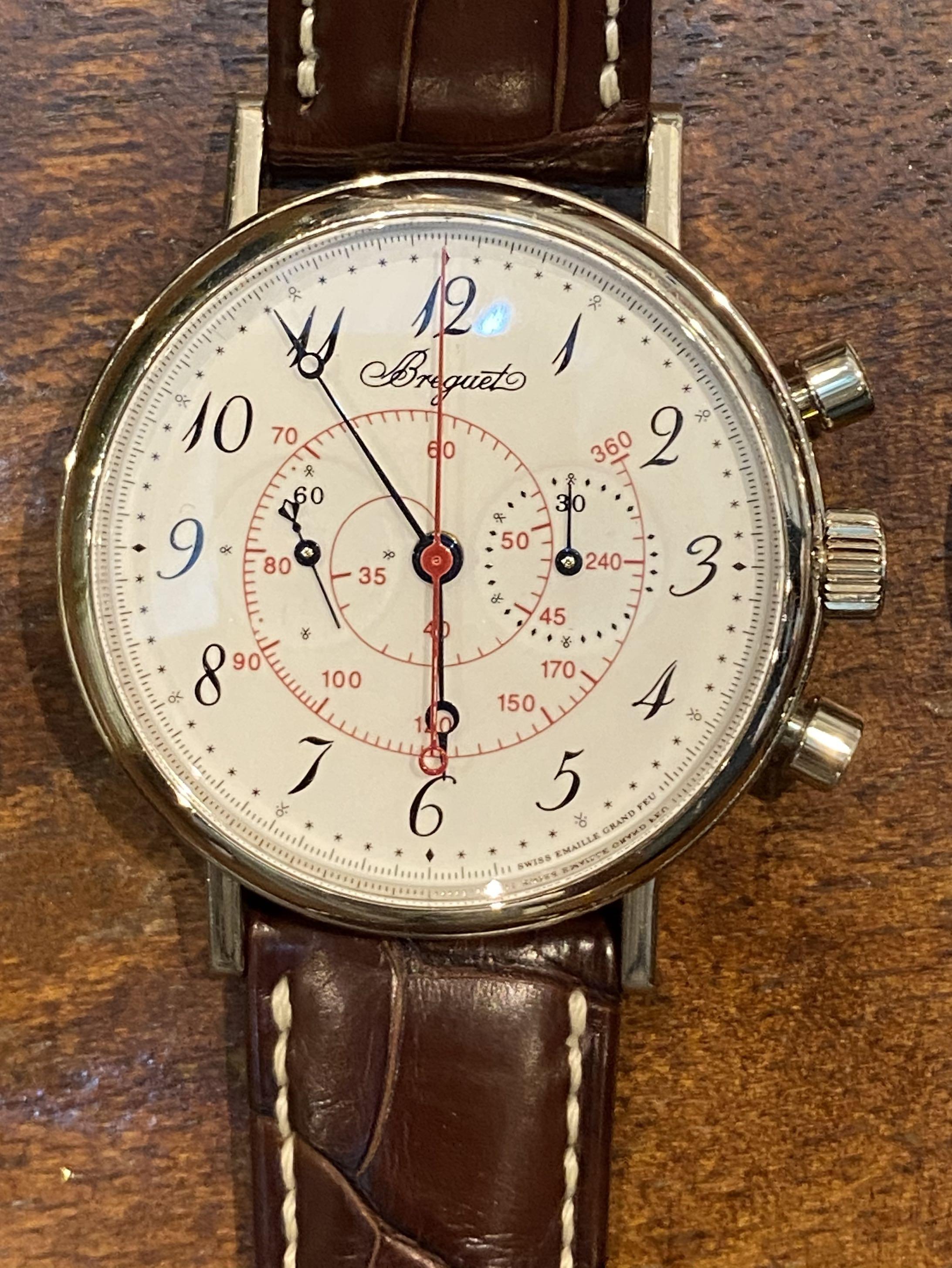 Breguet mens classic 5247 chronograph manual winding for sale