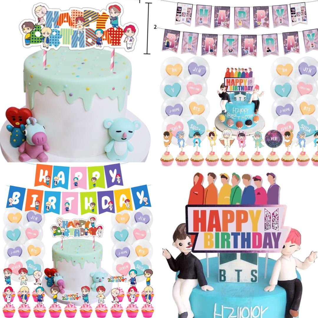 Bts Birthday Party Decorations Set Entertainment K Wave On Carousell