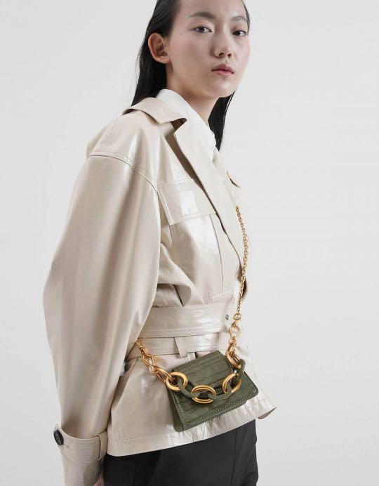 Charles and Keith chunky chain handle mini bag