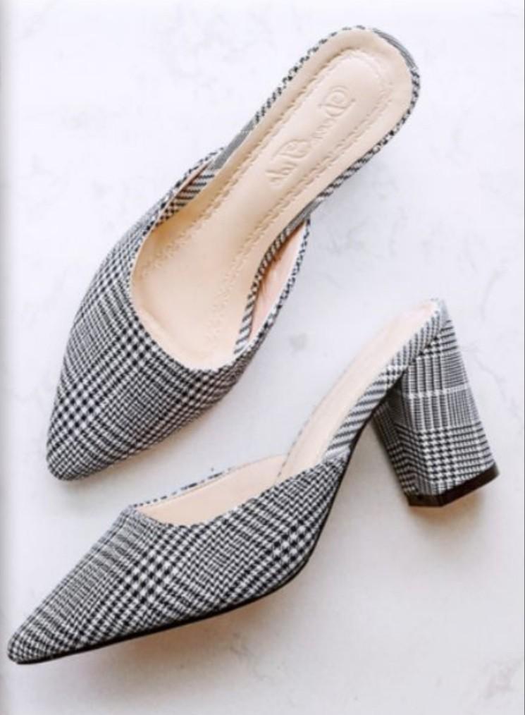 checkered heels