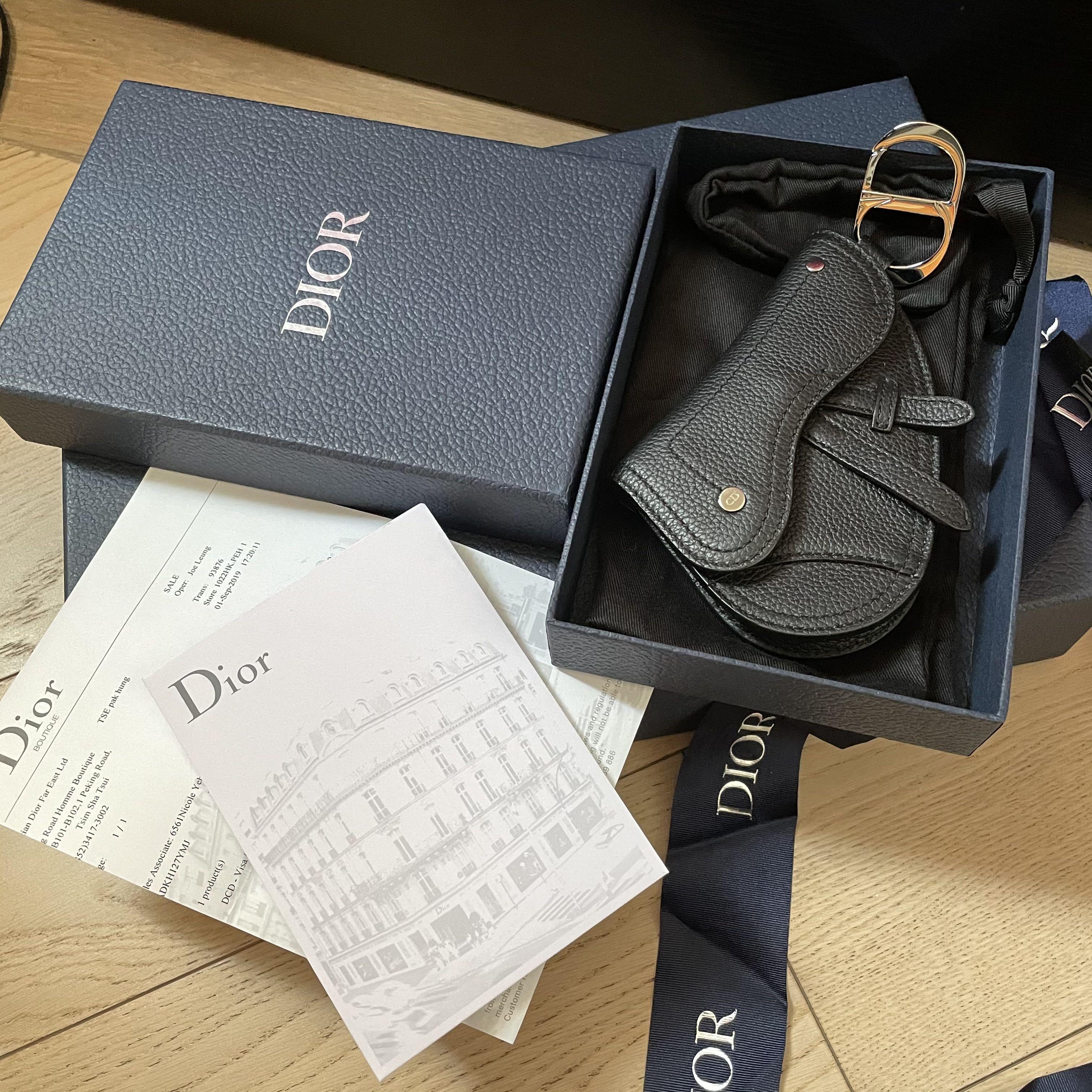 Dior saddle key ring sales