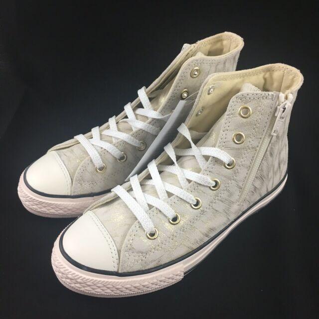 Converse All-Star Chuck Junior CTAS Side Zip Up (Gold Glitter) Size 12, Babies & Kids, Babies & Kids Fashion Carousell