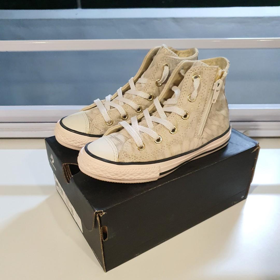 Converse All Star Chuck Taylor Junior CTAS Side Zip Up Gold