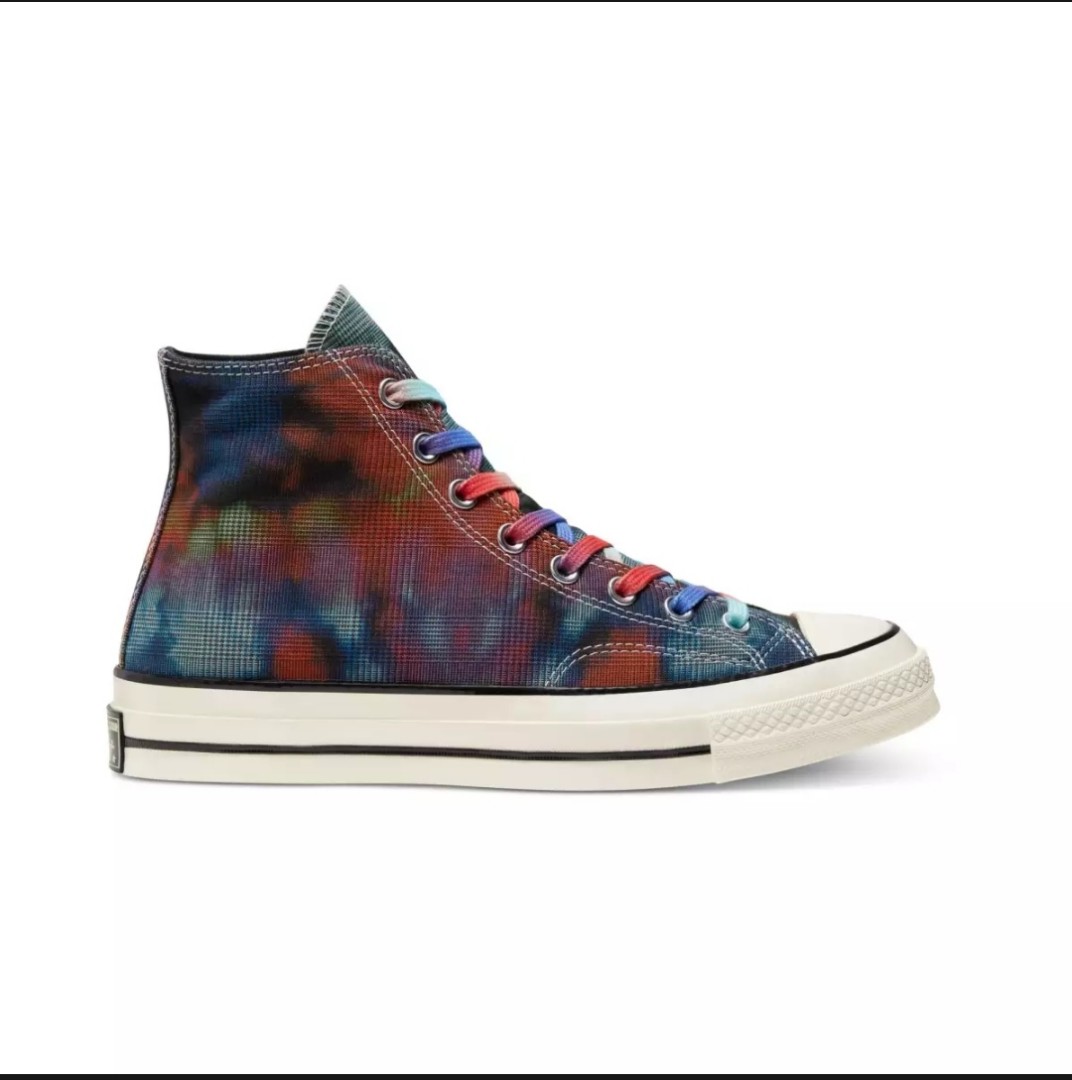 Converse Chuck 70 Tie Dye Plaid Hi 168752C Men s Fashion Footwear Sneakers on Carousell