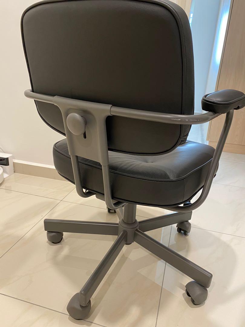 Full Leather office chair ikea alefjall, Furniture & Home Living