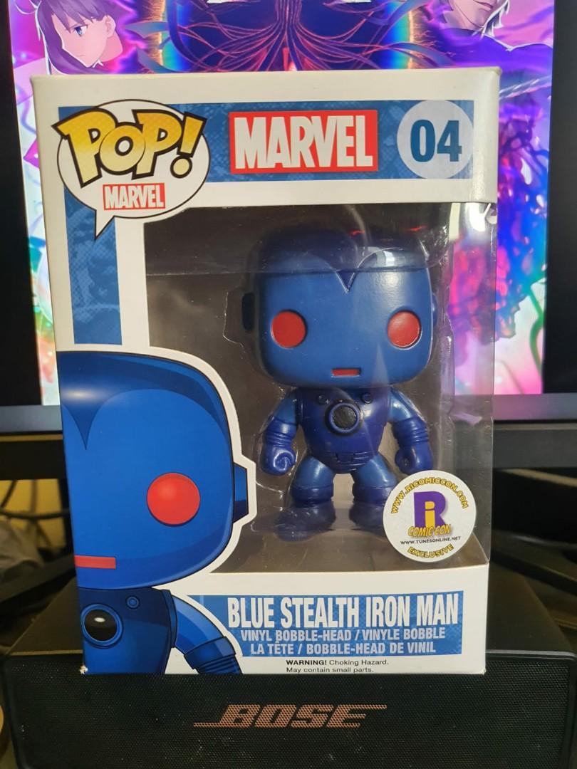 Funko Pop Blue Stealth Iron Man Hobbies Toys Toys Games on Carousell
