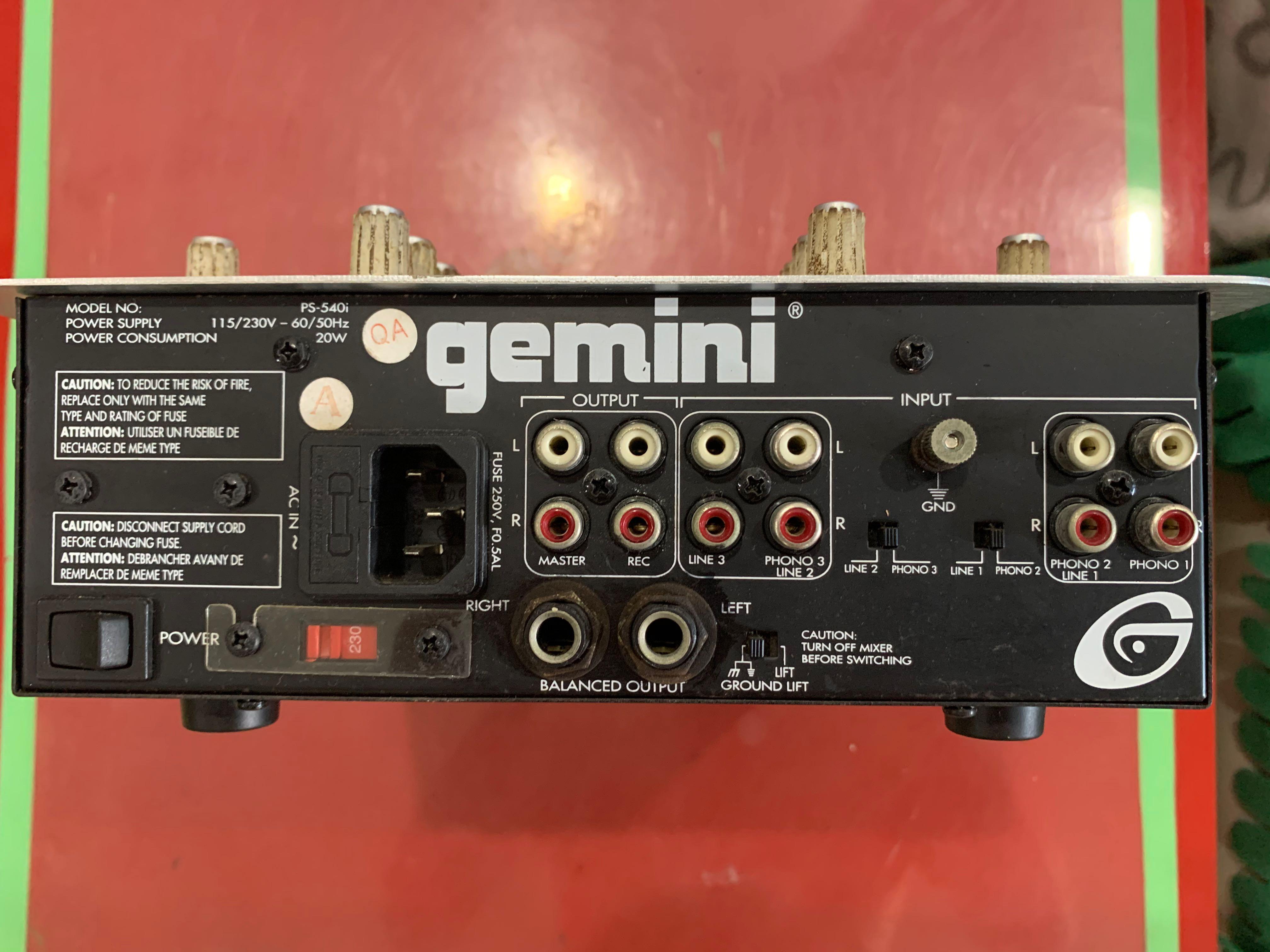 Gemini Stereo Mixer PS 540i, Audio, Other Audio Equipment on Carousell