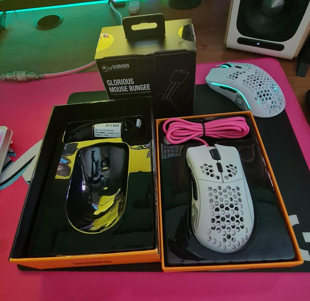 Glorious Model D Minus Matte White With Glorious Mouse Bungie Computers Tech Parts Accessories Mouse Mousepads On Carousell