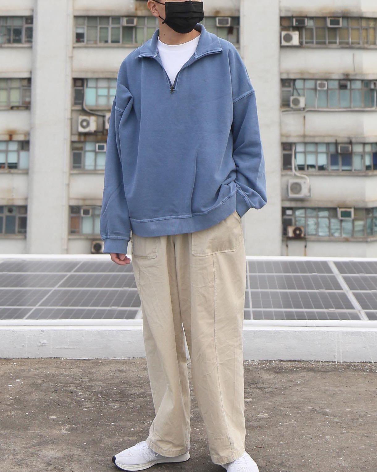 復古half Zip 半拉鍊上身sweater 男裝 男裝衫 外套 Carousell