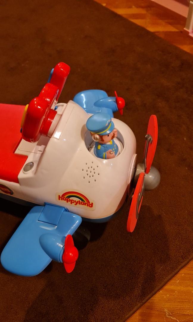 Happyland ride on and push along plane