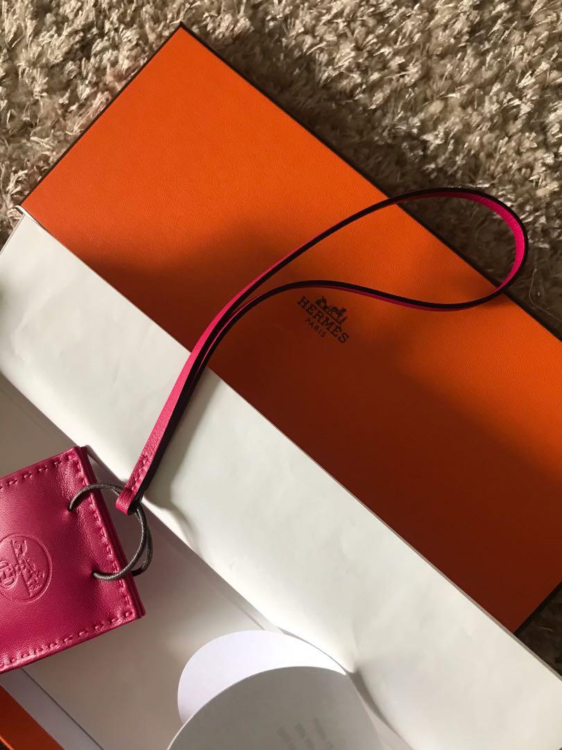 Hermes accessories de sac orange hermes birkin shopping bag gantungan