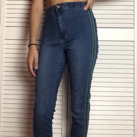H&m elastic waist jeans clearance