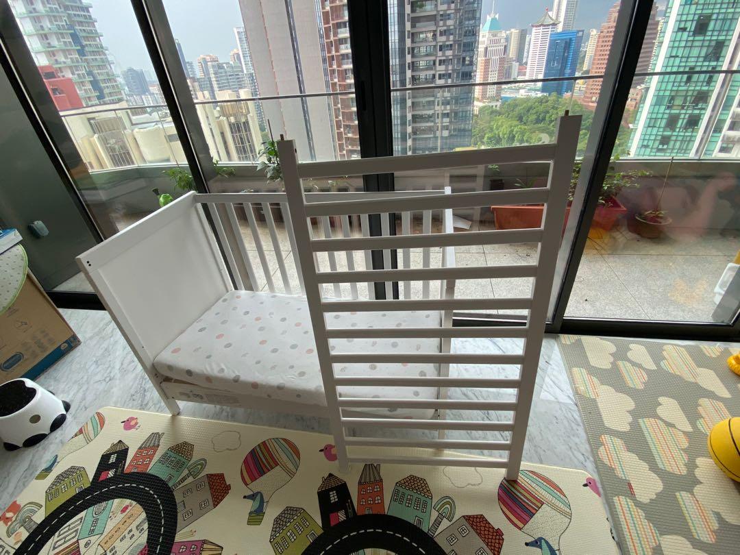 IKEA Convertible crib with mattress, Babies & Kids, Cots & Cribs on