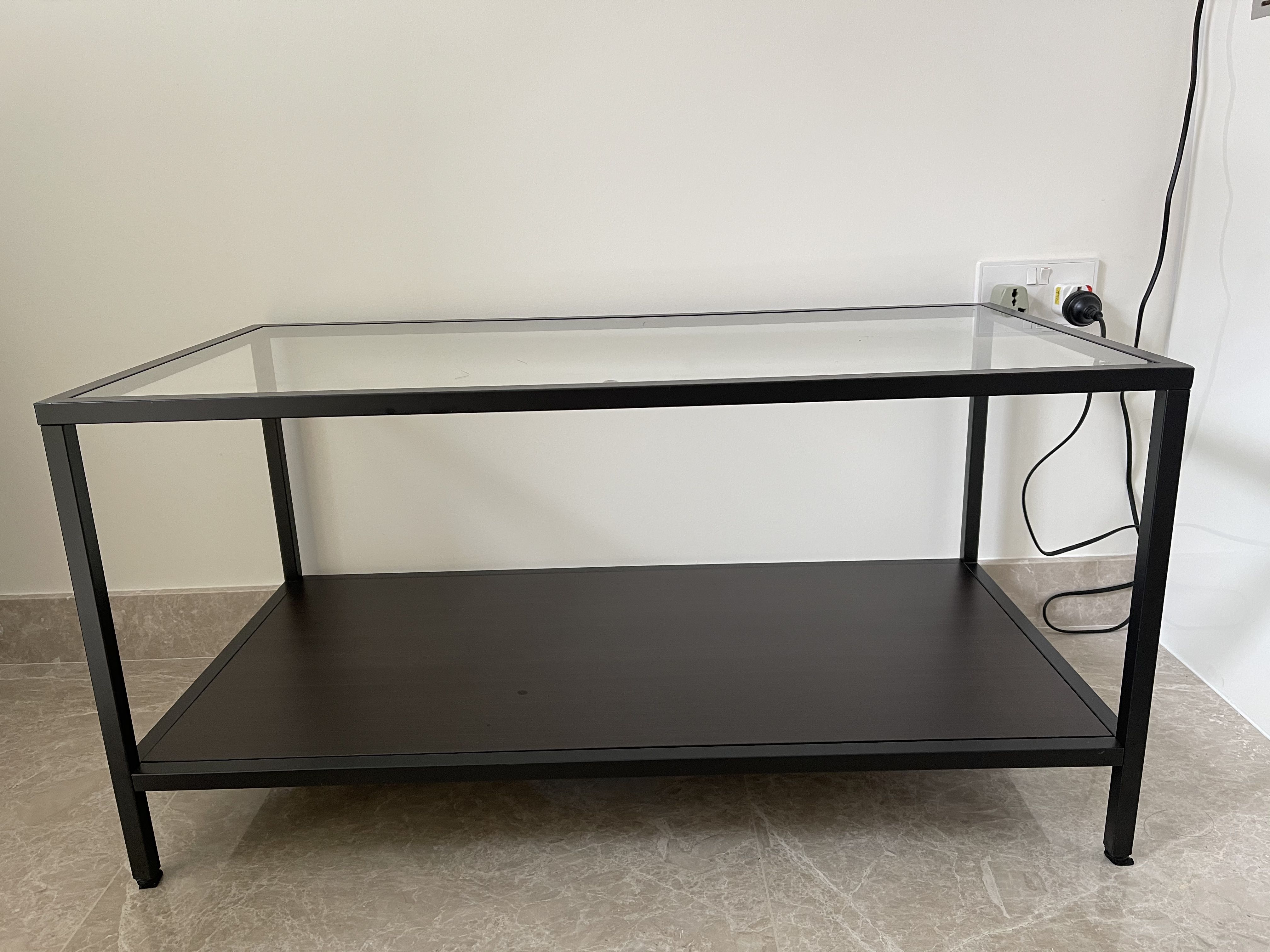 IKEA glass coffee table, Furniture & Home Living, Furniture, Tables