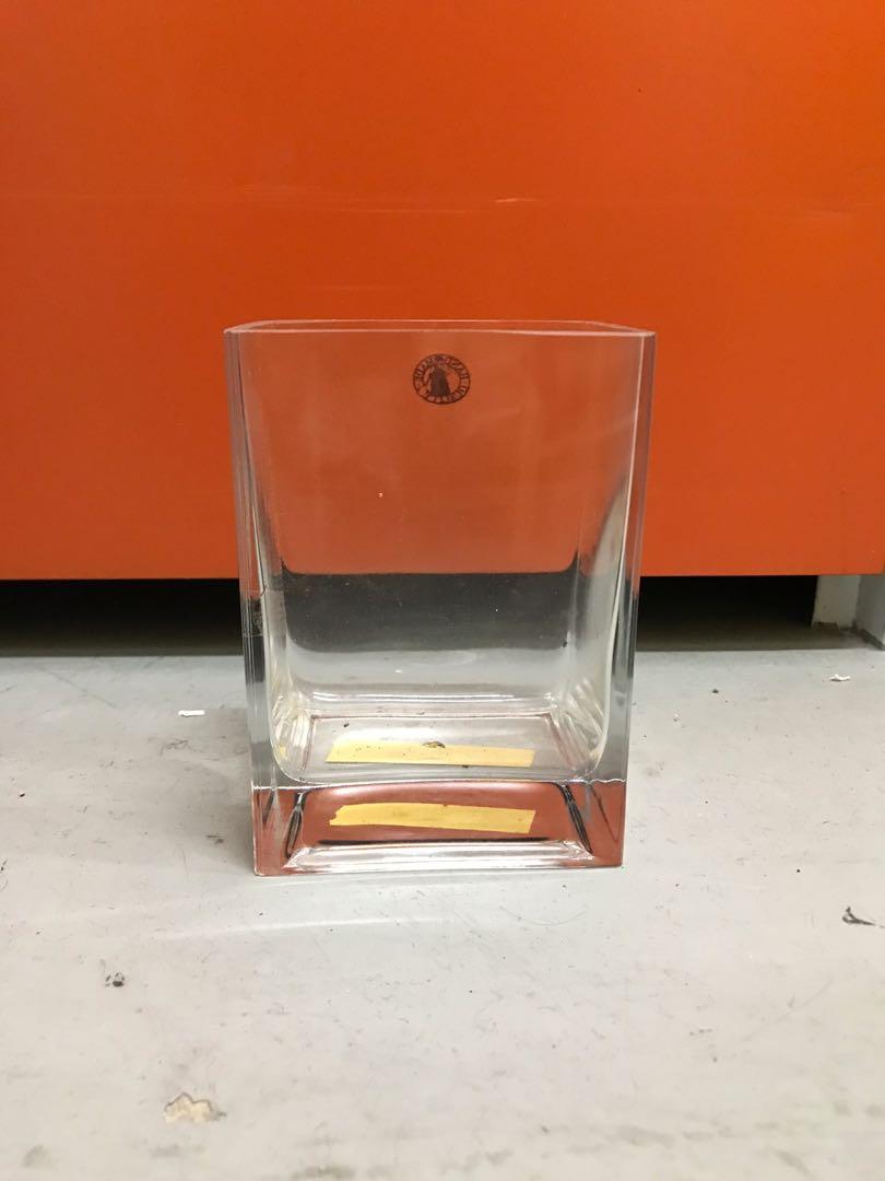 IKEA square glass vase, Furniture & Home Living, Home Decor, Vases