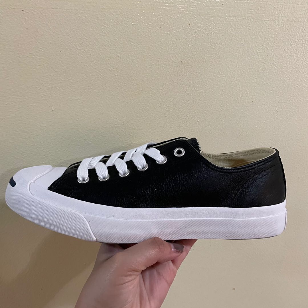 jack purcell leather black