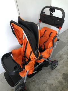 joovy double stroller orange