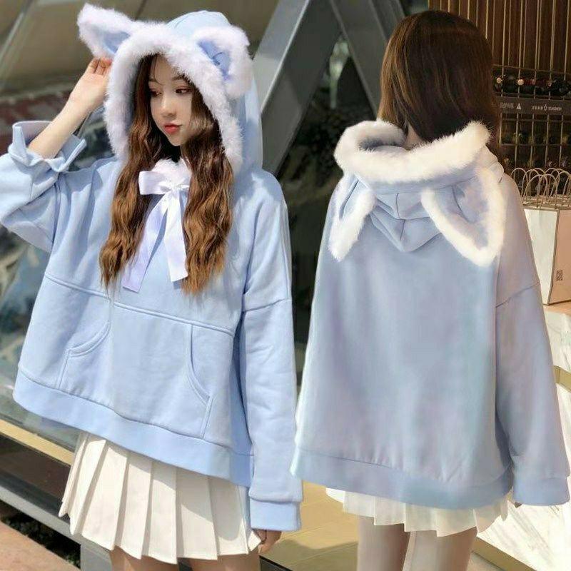 Kawaii Korea Japan Harajuku cute bunny sweater baby blue