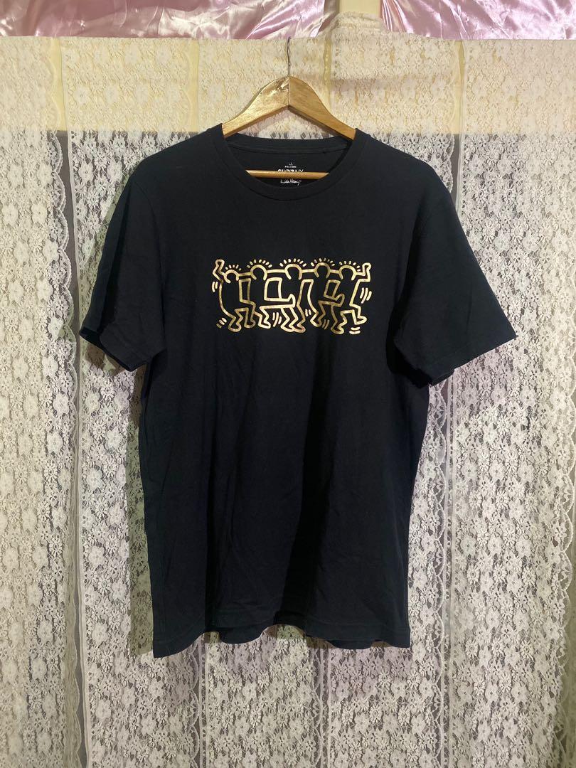 Keith Haring X Uniqlo Sprz Ny Black Shirt W Gold Foil Dance Print From Php1 0 Men S Fashion Tops Sets Tshirts Polo Shirts On Carousell