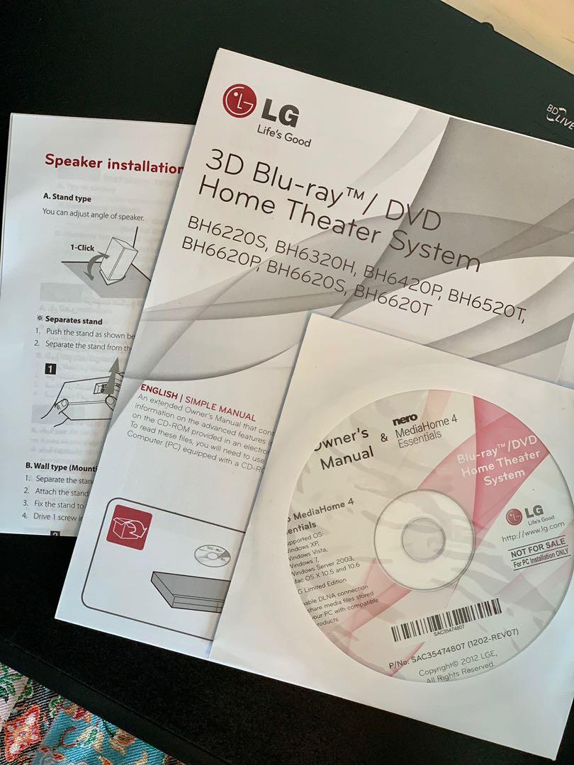 LG Bluray 3D with speakers, Audio, Soundbars, Speakers & Amplifiers on