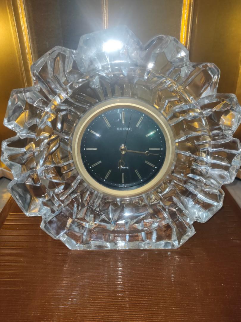 Limited Edition Seiko Crystal Table Clock, Hobbies & Toys, Memorabilia &  Collectibles, Vintage Collectibles on Carousell