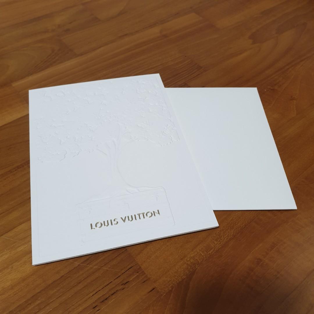 LV Louis Vuitton White Season's Greeting Gift / Christmas / Birthday Card