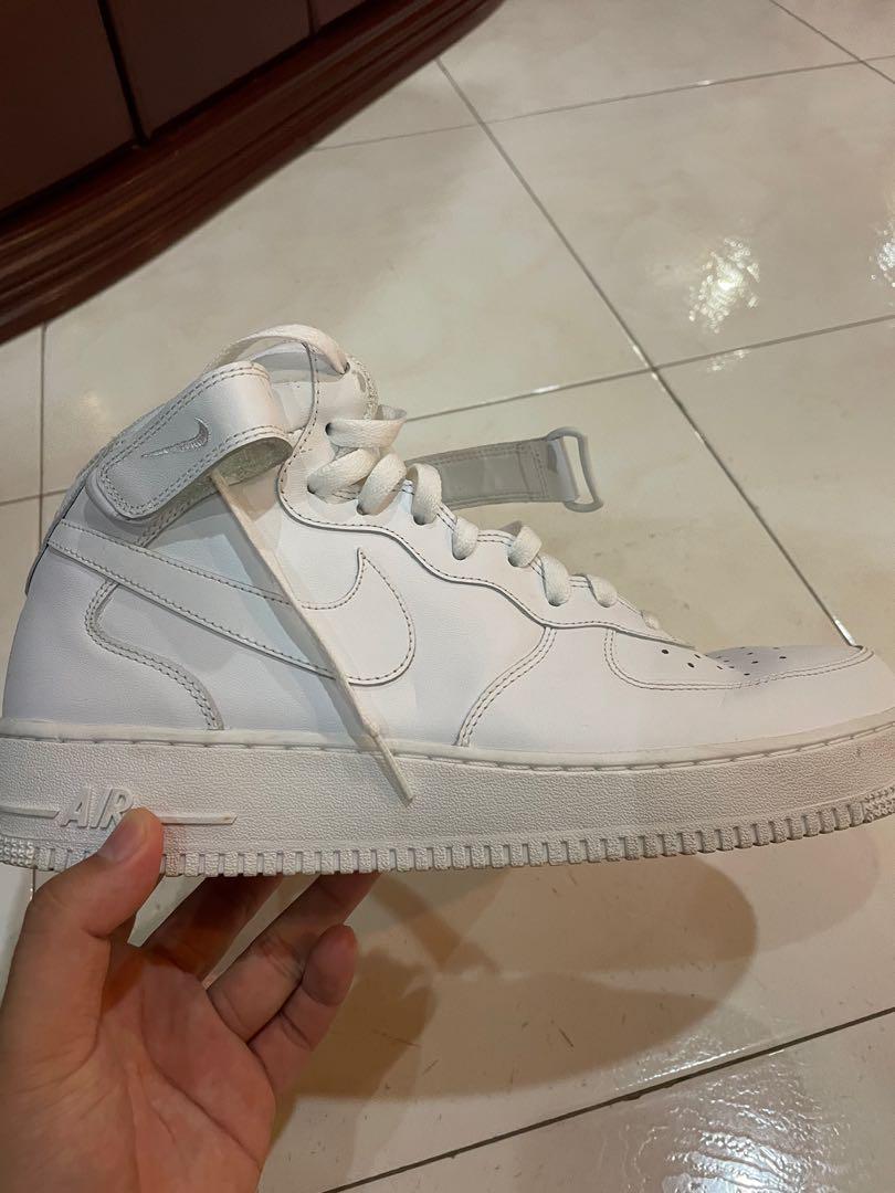 nike air force 1 mid mens silver