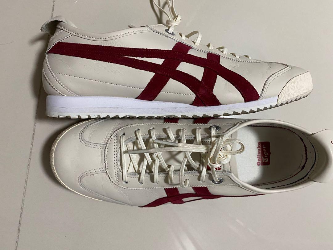 Onitsuka tiger Mexico 66 leather (Category: Sneakers) located in Singapore. Submitted by missdevines (Listing ID 1058886972, Image 1). Description: As per box Model : Mexico 66 SD Female size US 8 Korea special edition. Bought in Feb 2020, Korea. * Please take note the heel is slightly higher than the usual onitsukas* Worn twice lightly. Do note of the creases shown in the last 2 photos. Otherwise this pair has been maintained properly with occas