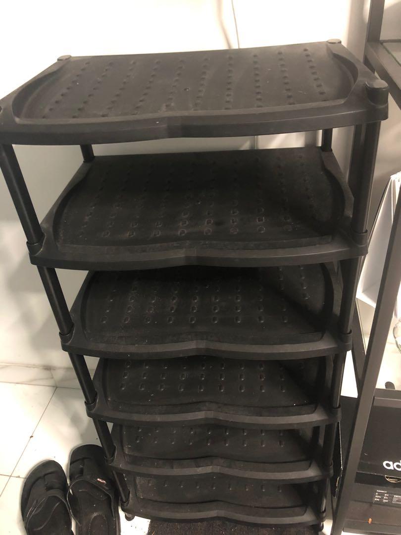 plastic cover for shoe rack on Plastic Shoe Rack Furniture Shelves Drawers On Carousell