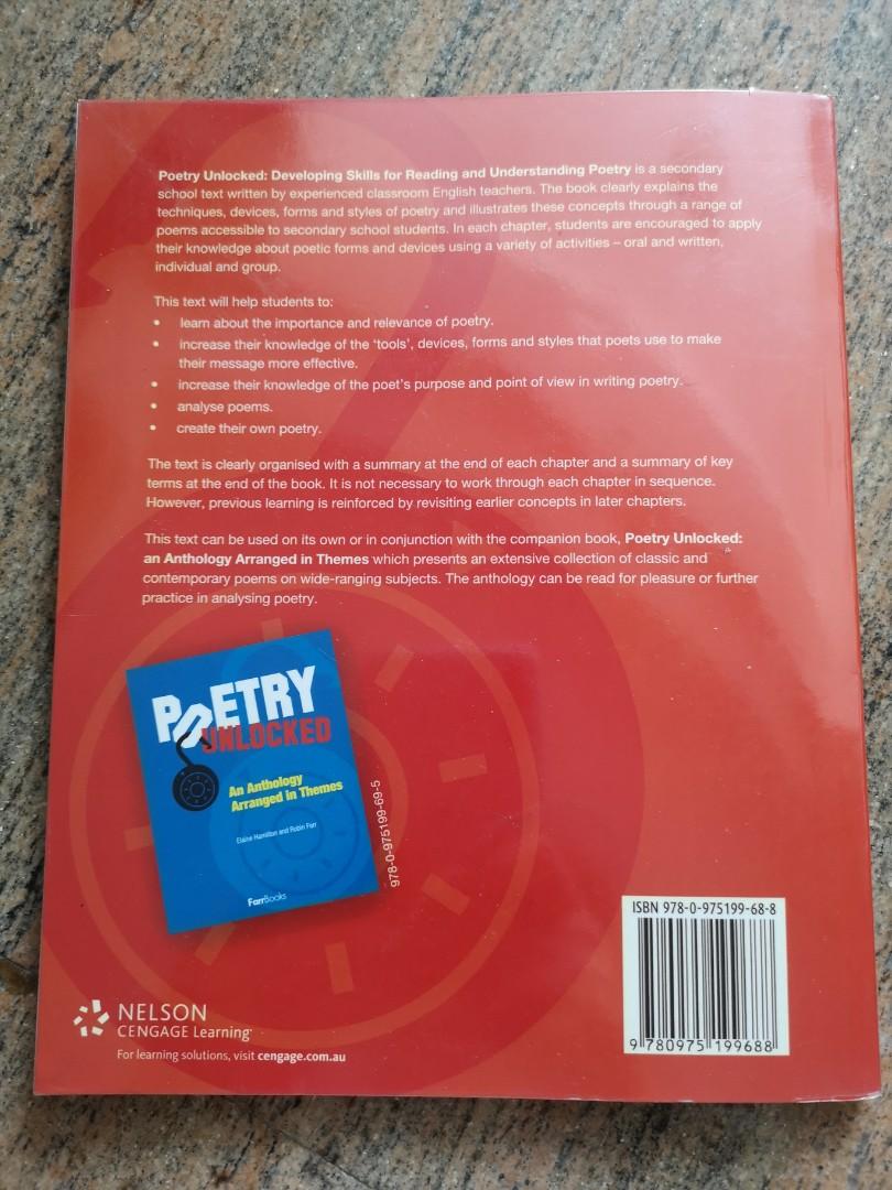 Poetry Unlocked Literature textbook, Hobbies & Toys, Books