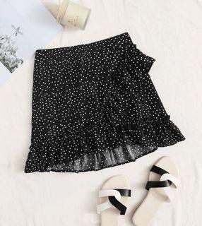 polka dot ruffle skirt