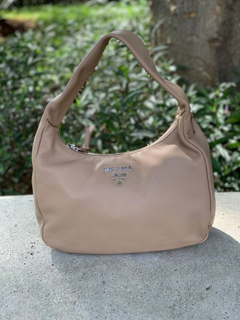 Jual PRADA Hobo Vitello Phenix Caramel Leather 1BC134 (sz : 31