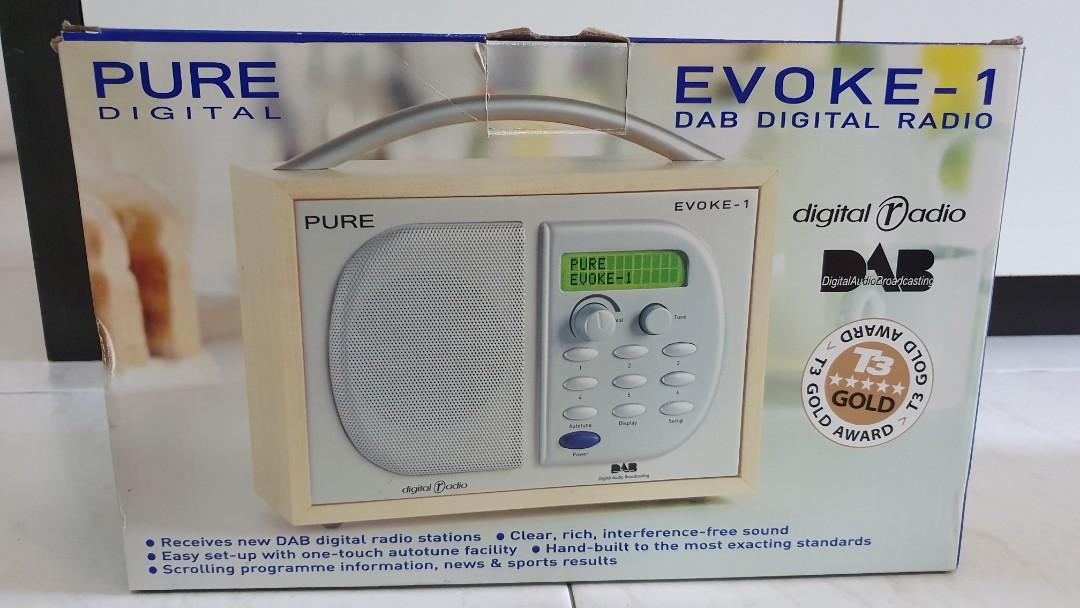 Pure Evoke1 DAB digital radio and additional speaker, Audio, Portable