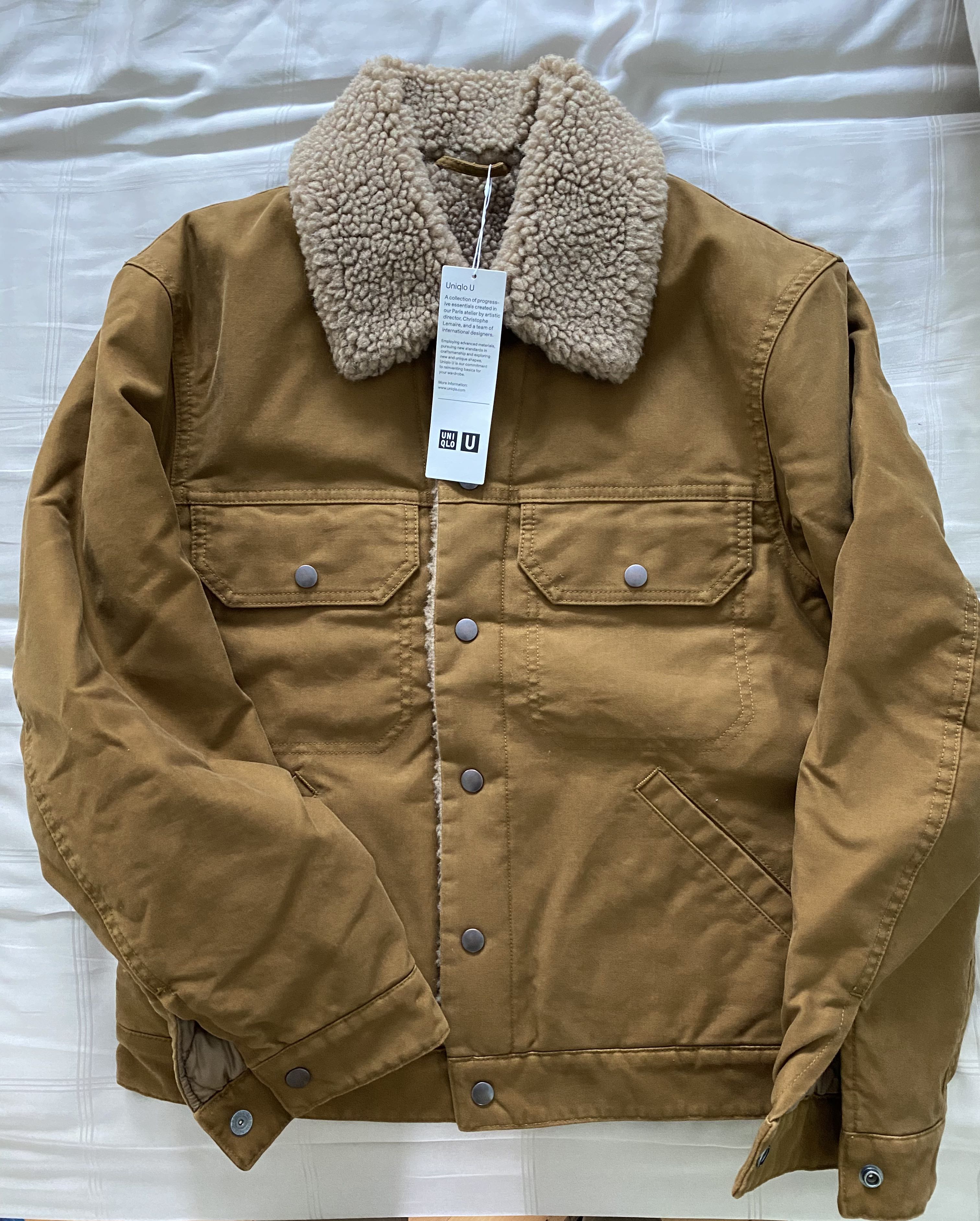 Uniqlo pile lined trucker jacket hotsell