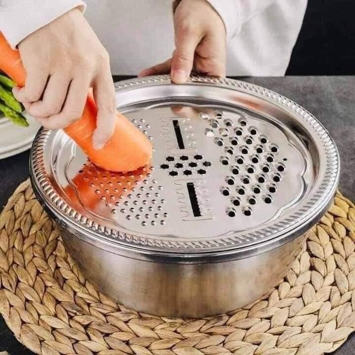 Stainless 3in1 set Grater/Drainer/Basin (Category: Home Improvement Tools & Accessories) located in Mandaluyong City. Submitted by shopmla (Listing ID 1058910680, Image 3). Description: Stainless 3in1 set Grater/Drainer/Basin Php 330. Sf/delivery applies Bdo Bpi family Gcash.