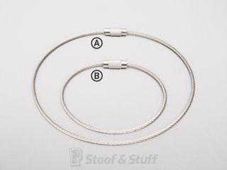 Steel Cable Keychain 15cm 5cm / 25cm 8cm [ Rope String ]