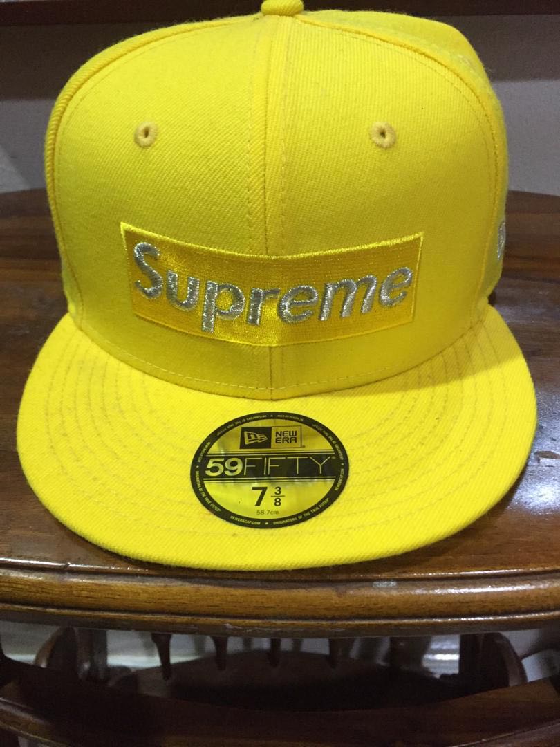 yellow supreme hat