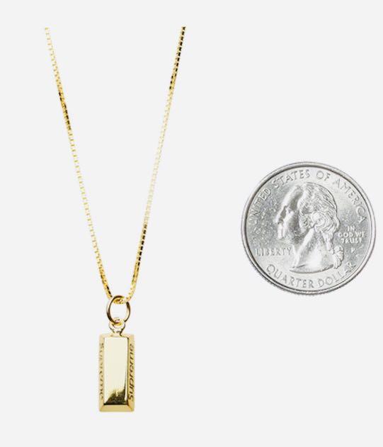 Supreme gold new arrivals bar pendant