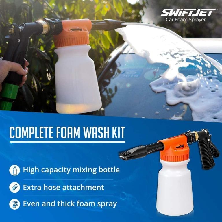 SwiftJet Car Wash Foam Gun Sprayer with Thick Suds Adjustable Water