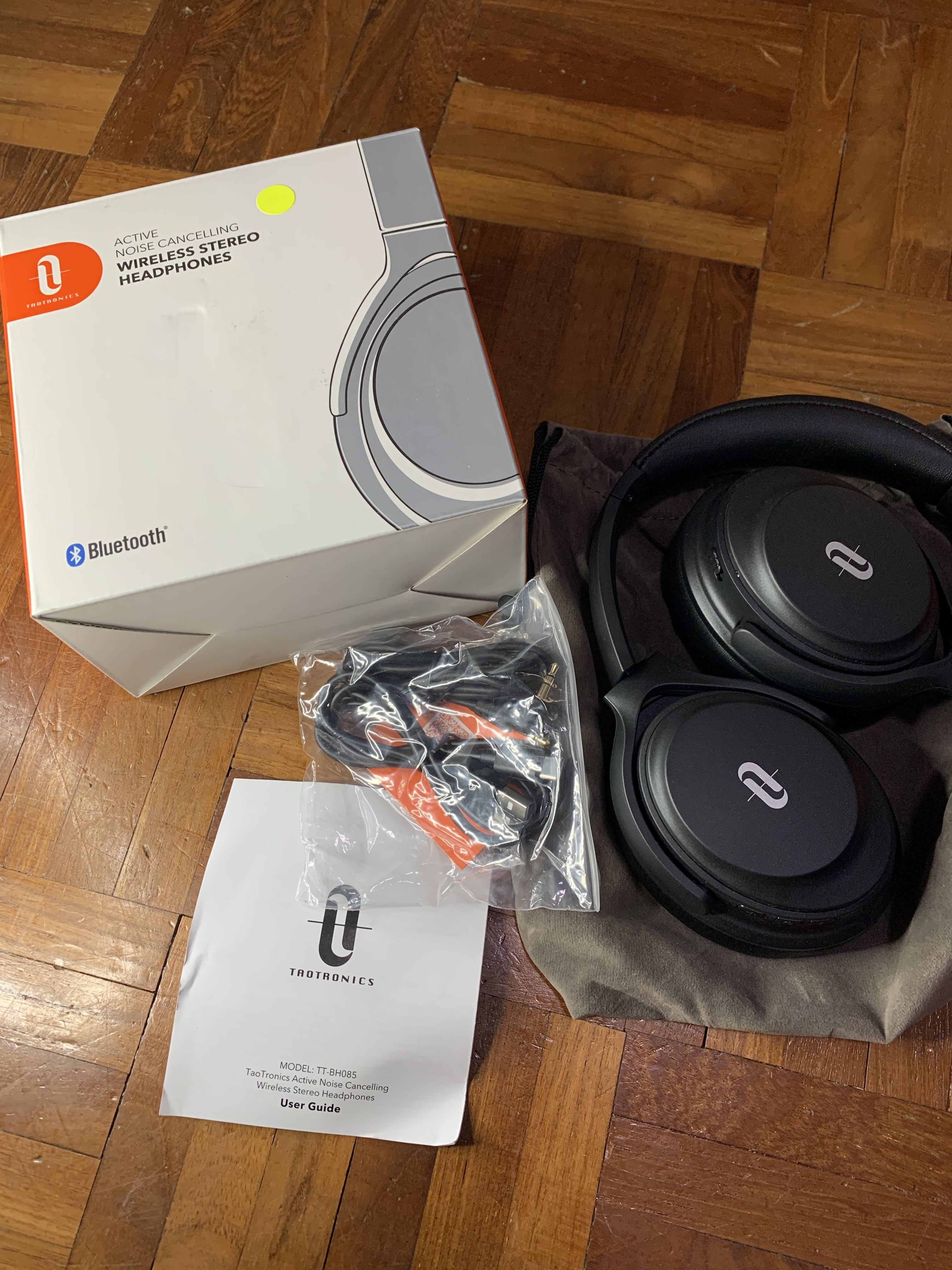 TaoTronics Active Noise Cancelling Headphones TT BH085 Audio Headphones Headsets on Carousell