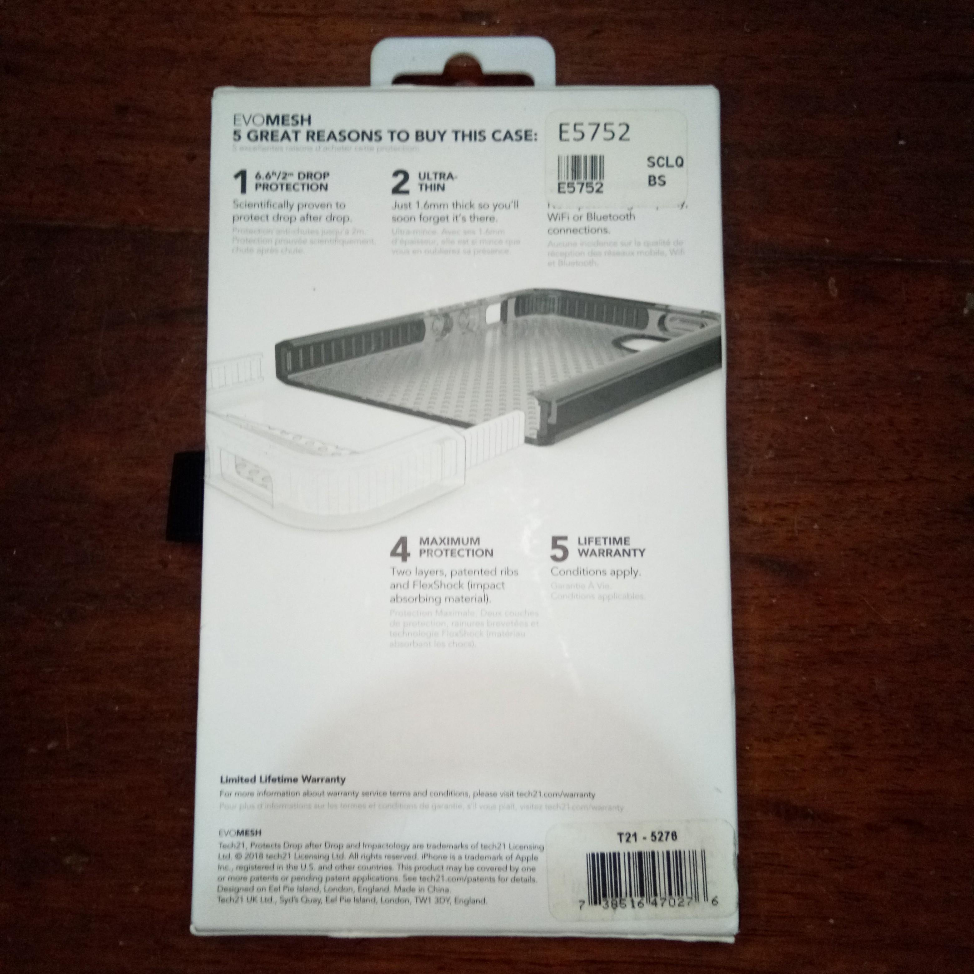 Tech21 Evomesh for Iphone SE 1st Gen (Category: Cases & Sleeves) located in Taguig. Submitted by garagesale_ph (Listing ID 1058806135, Image 3). Description: Authentic Tech 21. Never been used. Opened for inspection only. Bought in the U.S. Price is negotiable..